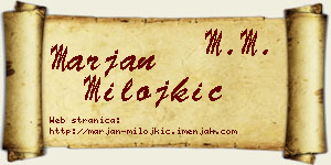 Marjan Milojkić vizit kartica
